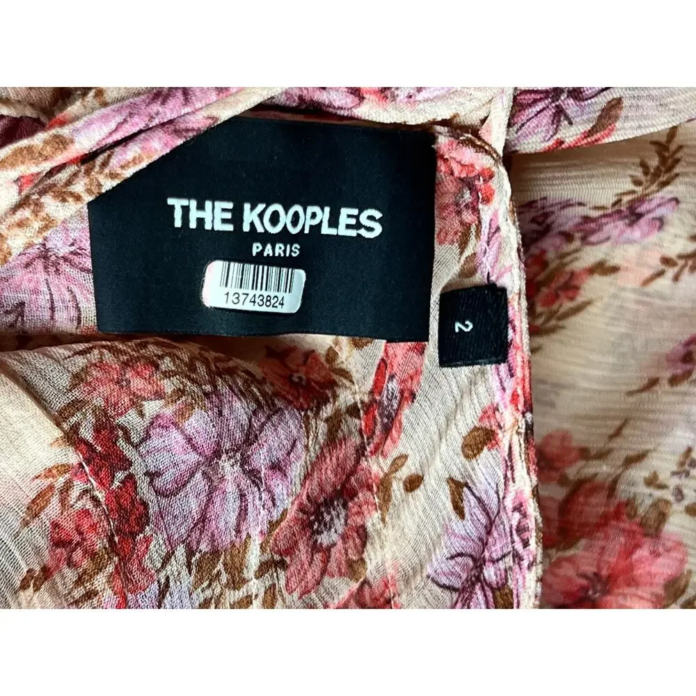 The Kooples Floral Frills Dress Size 2 Medium_11